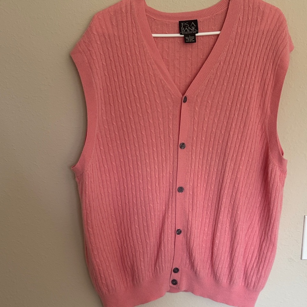 Jos. A. Bank Coral Cable Knit Vest